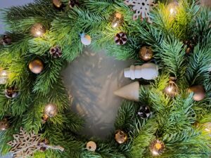 Couronne de noël marron