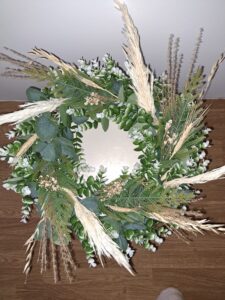 Couronnes de noël beige pampa